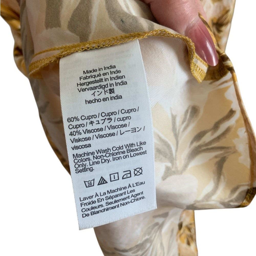 NEW Madewell Angelina Slip Dress Chamomile Tea Yellow Floral Print Womens 12 NWT - Picture 11 of 15